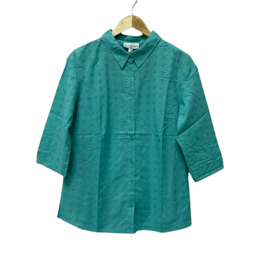 Established Womens  Size 14 3/4 Sleeve Shirt / Cami  Green 
