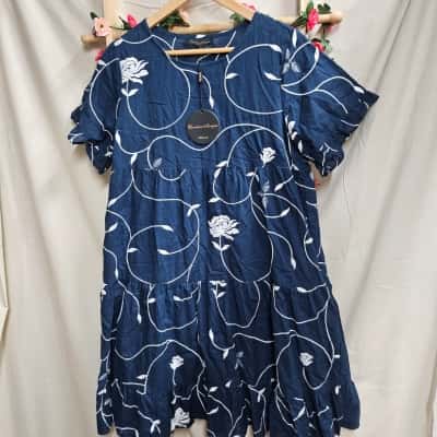Womens Caroline Morgan Navy Blue Dress Size 10 BNWT