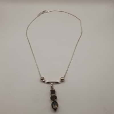  Womens Necklace Brown / Silver 925