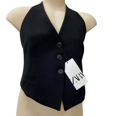 Zara - Black Backless Vest Size S