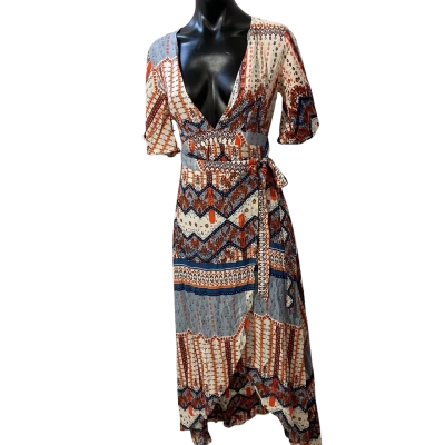 Ebonite n ivory  Womens  Size 6 Wrap Dress Multicoloured 