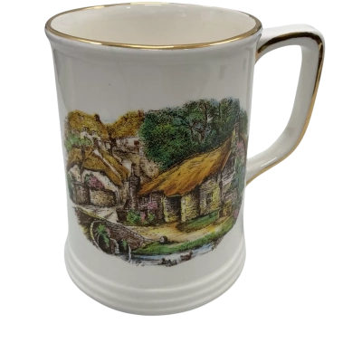 Royal Sutherland fine bone china mug - English cottage & country-side