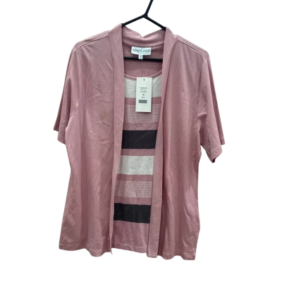 Established Womens  Size 16 Stripey Twofer Pink Top 