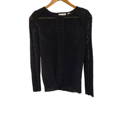 Sass & Bide Womens  Size XXS Mesh Sweatshirt Black  