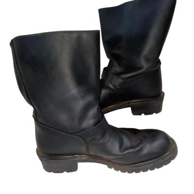 CLIMATE Leather Black Riding Motorcycle Harness Boots Men's 1005BK  Size 13 