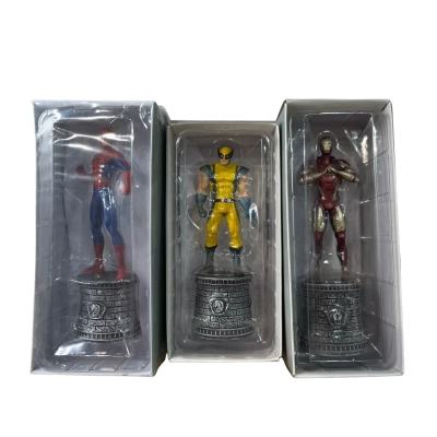 Eaglemoss Marvel Chess Figurines-Spiderman, Wolverine, Ironman 