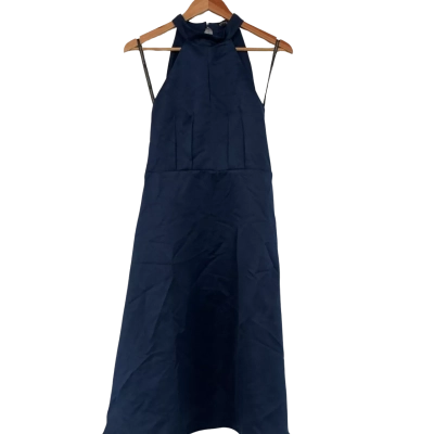 Little Mistress Womens Halterneck Maxi Dress Size 14 Navy Colour