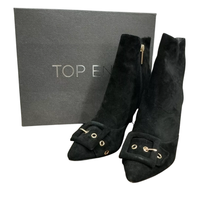 Top End Women's Size 38 Suede Boots Black
