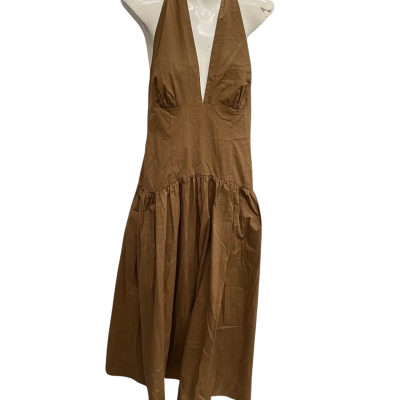 Lover Womens Brown Halter Neck Maxi Dress Size 14