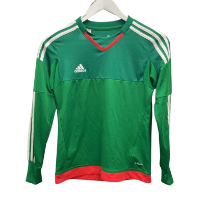 Adidas AdiZero Goalkeeper jersey Kids  Size 12 Sport Top Green / Red / White 