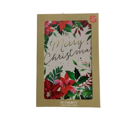 New The Salvation Army Charity Christmas Cards 10 Pack Merry Christmas Mistletoe Print #2023-1-PP
