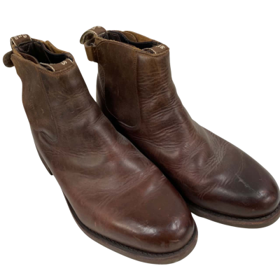 RB Sellars Men's Harold Leaether Boots Size 10 Brown 