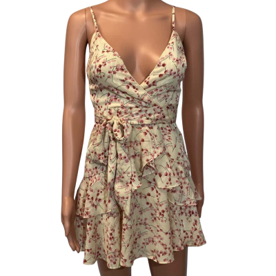 Saints + Secrets Womens dress Size 6 Cream / Floral / Pink  