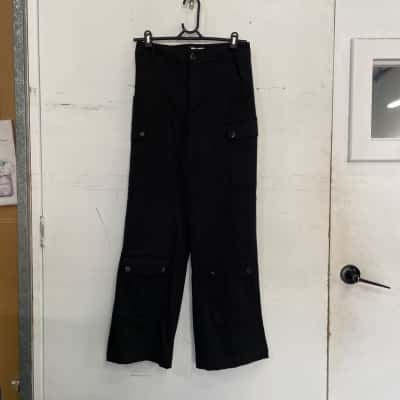 Luck & Trouble Womens  Size 10 Cargo Pants Black  / Silver 