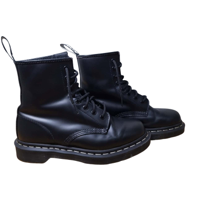 Dr Martens Unisex 1460 White Stitch 8 Eye Boots 