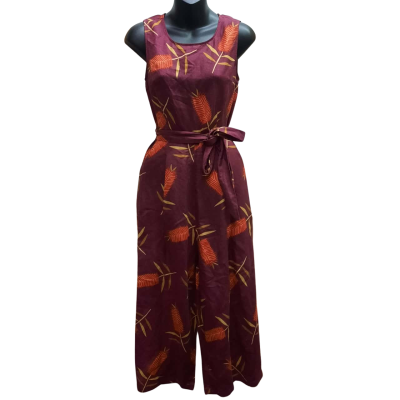 PRINCESS HIGHWAY Size 6 Native Bottle Brush Print Pattern Sleeveless Jumpsuit