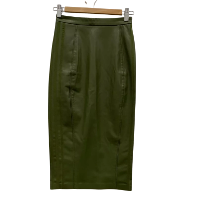 Adidas Women's Size XS Faux Leather Pencil Skirt Green BNWT