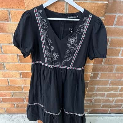 Dangerfield Womens  Size 12 Mini Dress Black  
