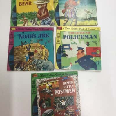5 Little Golden Books and Records