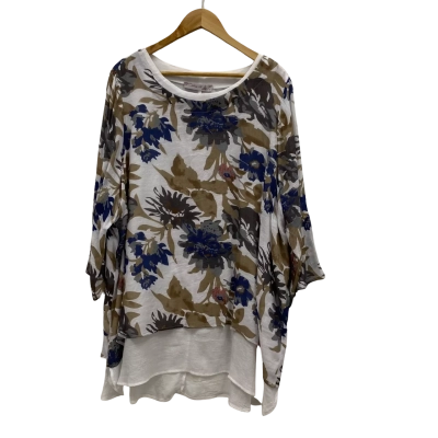 Missy Q Women's Top Size 20 Floral / White BNWT
