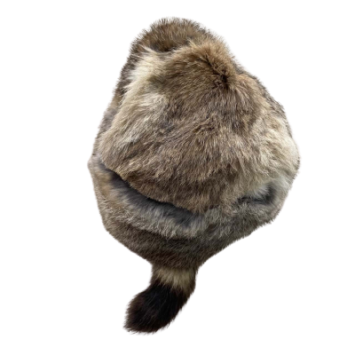 Racoon Tail Style Fur Hat 