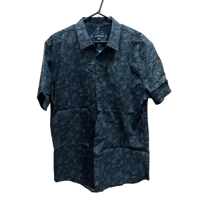 Tarocash Mens  Size XL Short Sleeve Shirt Black  / Green / Pattern 