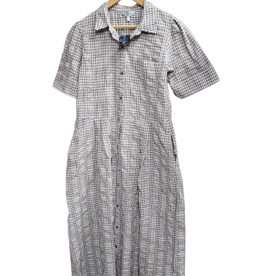 Womens Grace Hill Chocolate Check Maxi Dress Size 12 RRP $129.99