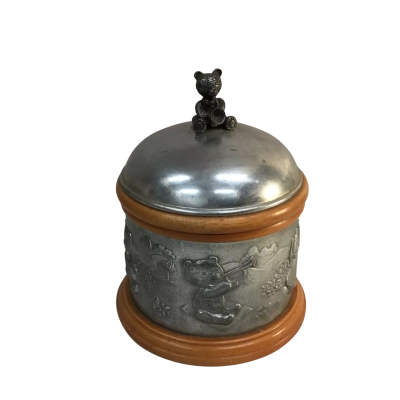  Kids Royal Selangor Teddy Nears Picnic Pewter and Wood Music Box Approx 17 x 13cm