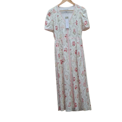 Forever New Womens  Size 10 Midi Dress Floral / White 