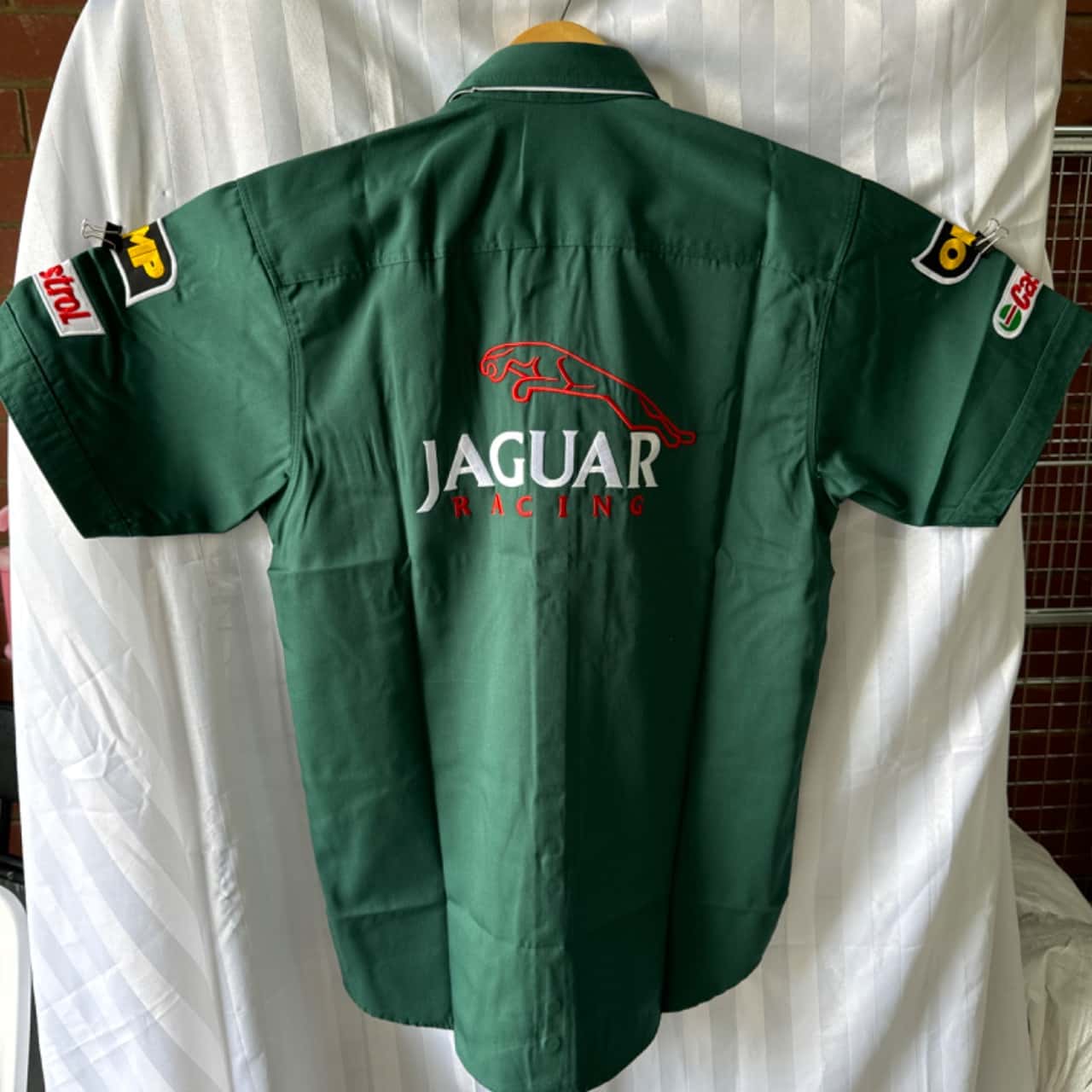 Jaguar Racing Mens Size L Short Sleeve Green / Multicoloured (s