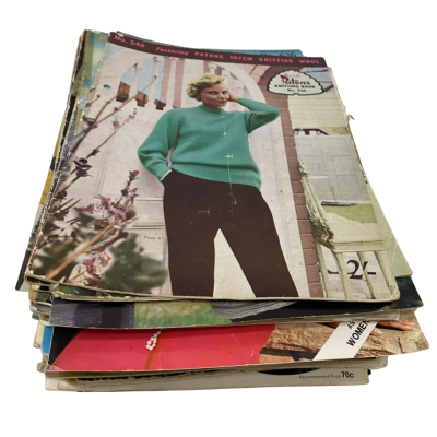 Assorted Vintage Knitting and Crochet Patterns