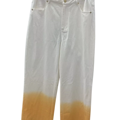 JGR & STN Womens  Size 10 Wide Leg Pants Orange / White 