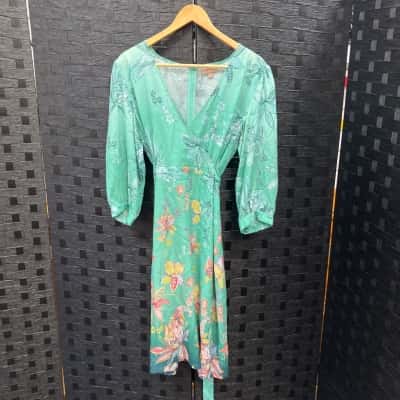 Kachel Womens  Size 12 Long Sleeve Dress Green 