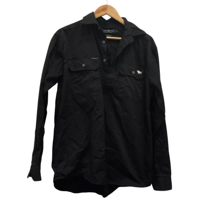Ringers Western Mens  Size S Long Sleeve Shirt Black  