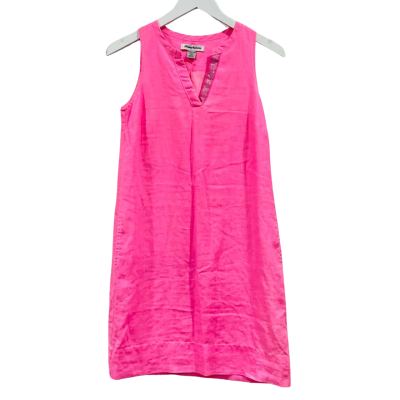 Tommy Bahama LINEN COTTON BLEND Hot Pink Midi Dress Size XXS