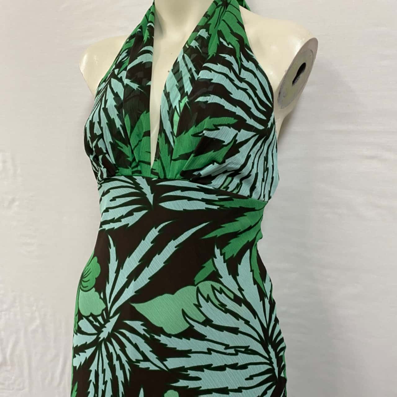 REDUCED Cooper St Womens Size 10 / M Floral Dress / Halter Neck Dress / Maxi Dress Blue / Brown / Floral / Green (s) - Used Very Good | Salvos Stores REDUCED Cooper St Womens Size 10 / M Floral Dress / Halter Neck Dress / Maxi Dress Blue / Brown / Floral / Green (s) - Used Very Good | Salvos Stores