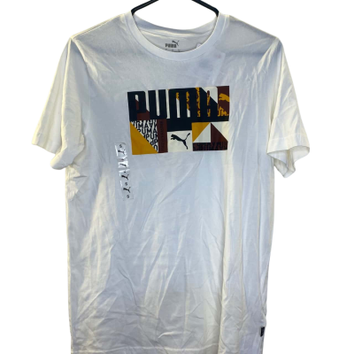 Puma Mens  Size S Short Sleeve T-shirt White 