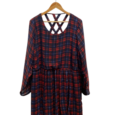 City Chic Womens  Size XL Navy & Red Dress