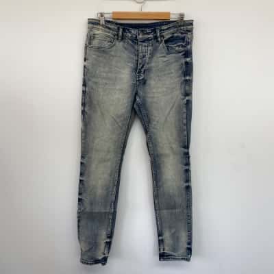 Ksubi Blue Denim Chitch Half Way Jeans  Size 33 