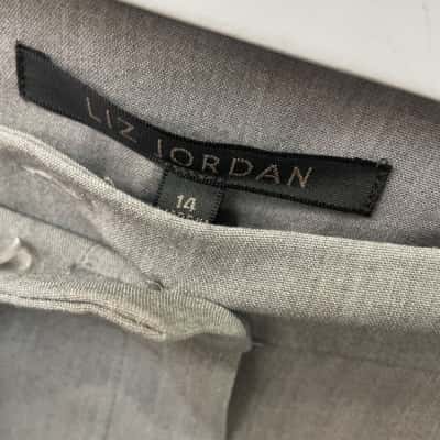 Liz Jordan Womens  Size 14 Jacinta Slim leg Silver Pants