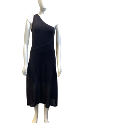 Sass & Bide Womens Size M Jungle Teddy Punks One Shoulder Dress Black 