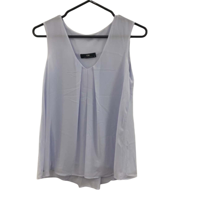 Cue Womens  Size 6 Singlet Top Blue 