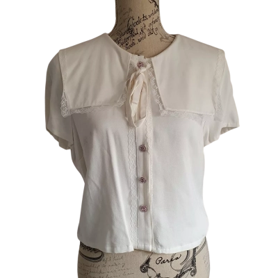 Black Friday Womens  Size 10 Short Sleeve Top White BNWT