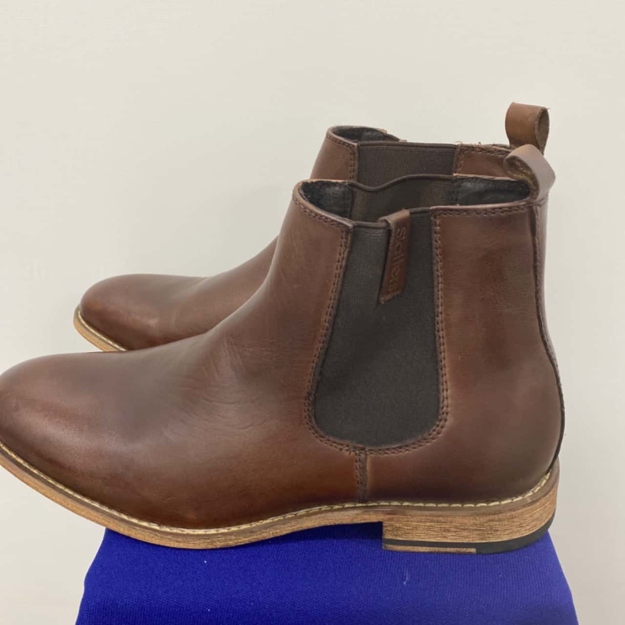 Slatters Mens Size 7.5 Brown (s)