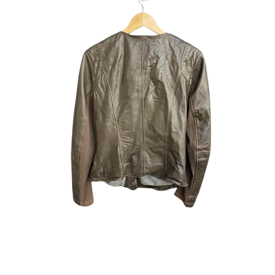 Maze Mens  Size M Leather Jacket Brown 