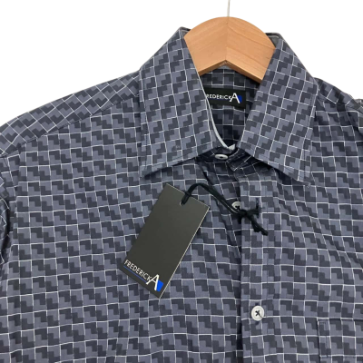 FrederickA Mens  Size S Checked Shirt Black  / Grey / Pattern 