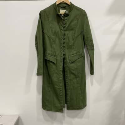 Boho Bird Womens  Size 12 Jacket Khaki 