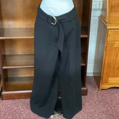 Witchery Womens  Size 12 Wide Leg Pants Black  