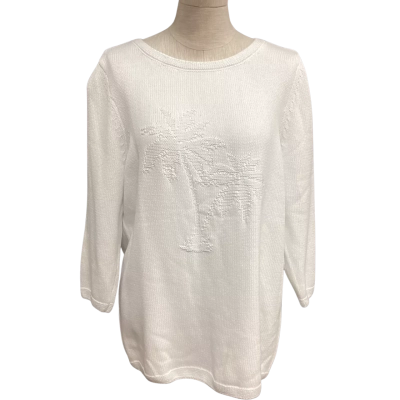 W.Lane Womens  Size L Pullover White 