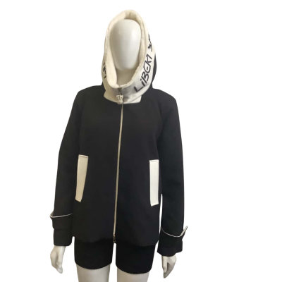 Elisa Cavaletti  Womens  AUS Size 12 Hooded Winter Jacket Black / White